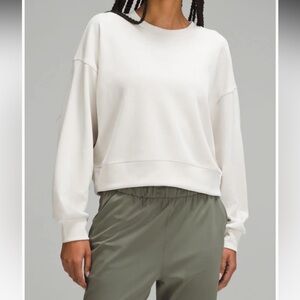 Lululemon Softstreme Oversized Cropped Crew in White Size 10